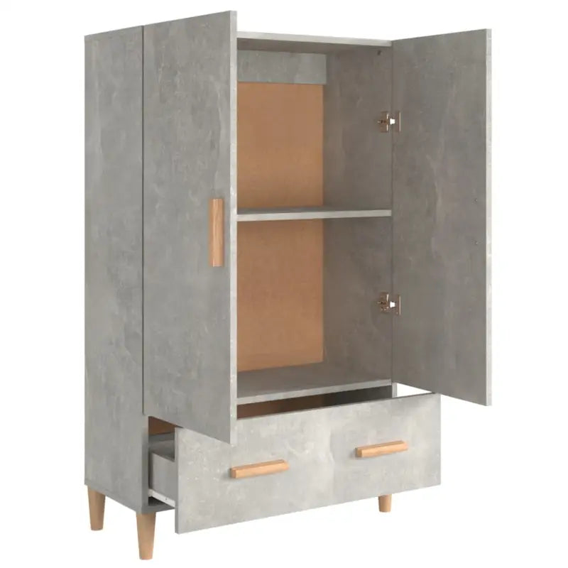 Hoge kast van bewerkt hout met elegante afwerking en duurzame kwaliteit - Dressoirs & buffetkasten