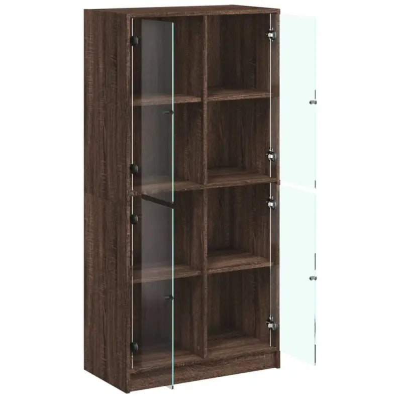 Hoge kast van bewerkt hout voor boeken en moderne interieurstijl - Dressoirs & buffetkasten