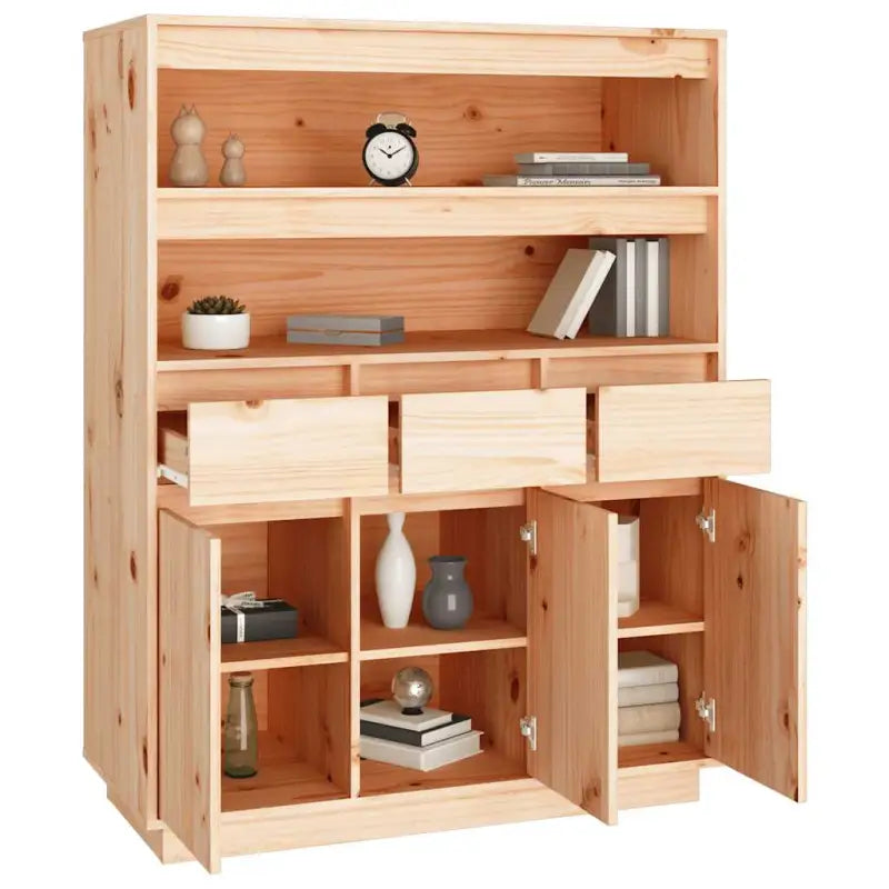 Hoge kast van massief grenenhout voor klassiek interieur - Dressoirs & buffetkasten