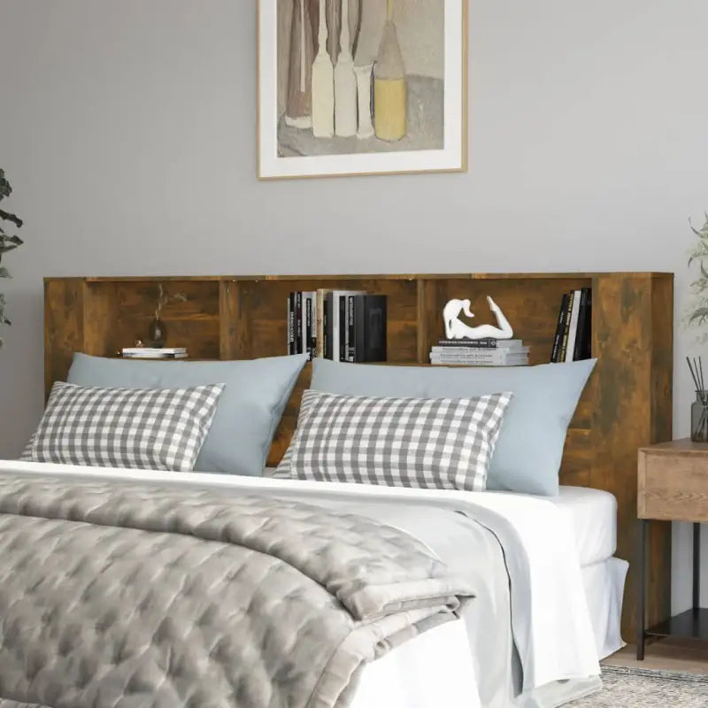 Hoofdborden en voetborden in hoogglans wit voor een moderne slaapkamer - Gerookt eiken / 1 - Hoofdborden en voetborden