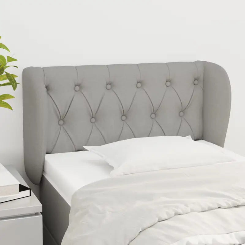 Hoofdborden en voetborden levering bevat met duurzaam en trendy ontwerp - Lichtgrijs / 83 x 23 x 78/88 cm / 1