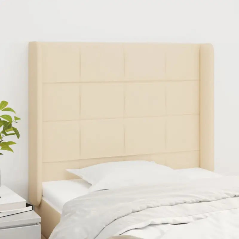 Hoofdborden en voetborden levering bevat met duurzaam en trendy ontwerp - Crème / 83 x 16 x 118/128 cm / 1