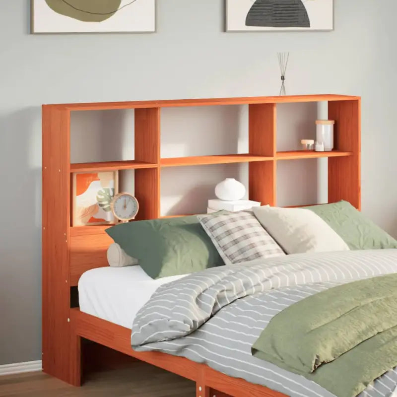 Hoofdborden en voetborden van massief grenenhout voor een complete slaapkamerstijl - Wasbruin / 150 cm / 1