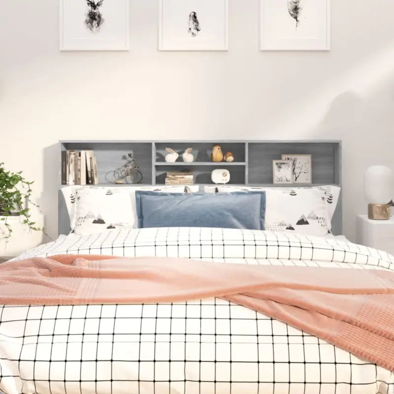 Hoofdborden voor bedden van hoogwaardig bewerkt hout - Grijs sonoma / 180 x 19 x 103.5 cm / 1 - Hoofdborden