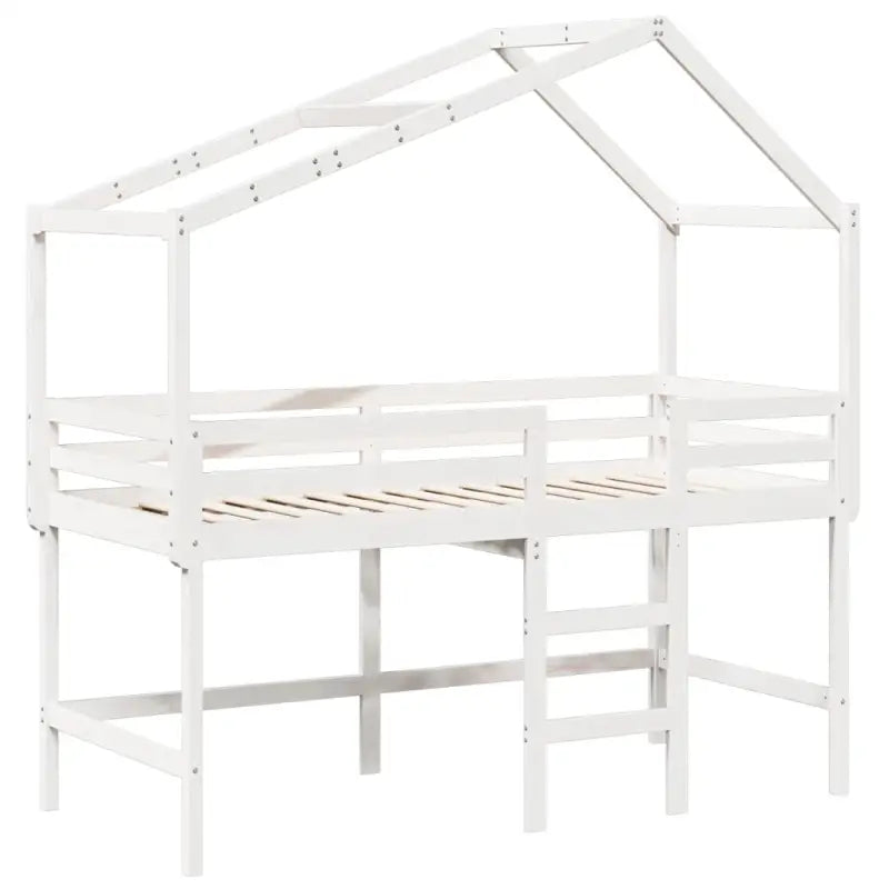Hoogslaper voor kinderen met open zijdeur van massief grenenhout - Bedden & bedframes