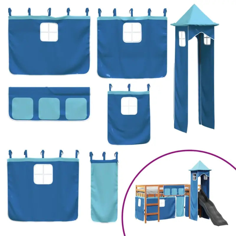 Hoogslaper voor kinderen van massief grenenhout voor plezier en ruimtebesparing - Bedden & bedframes