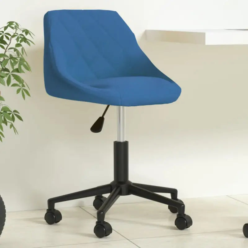 Hoogte verstelbare bureaustoel met trendy design en zacht fluweel - Blauw / 1 - Bureaustoelen