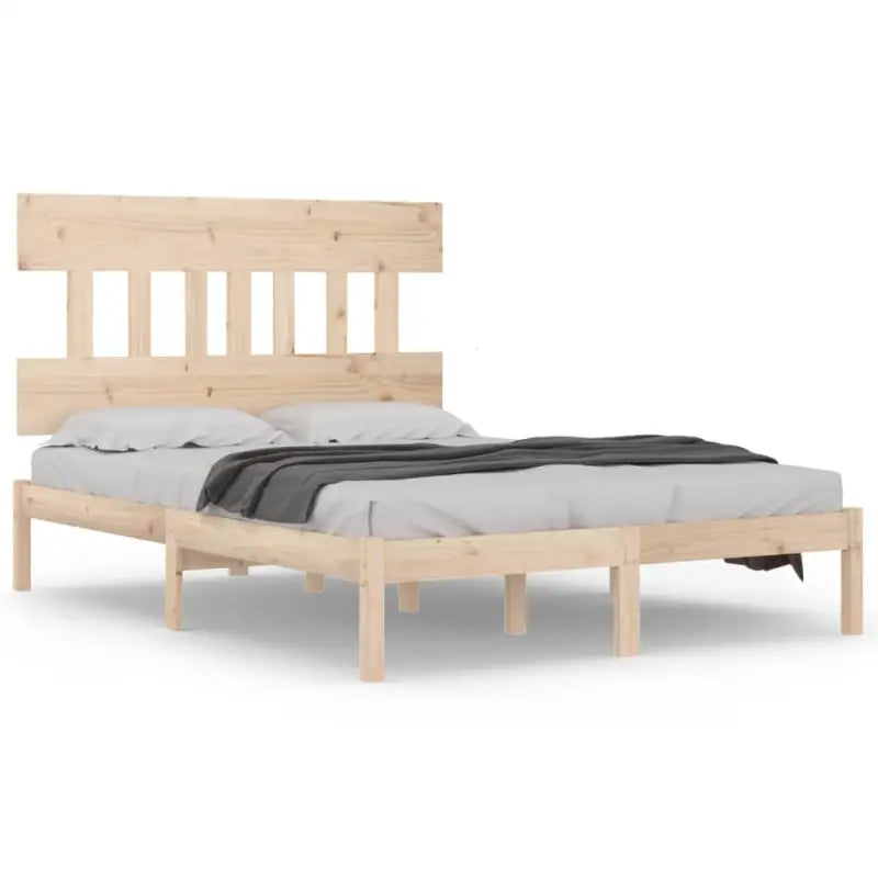 Houten bedframe met massief grenenhout en tijdloos ontwerp - Bedden & bedframes