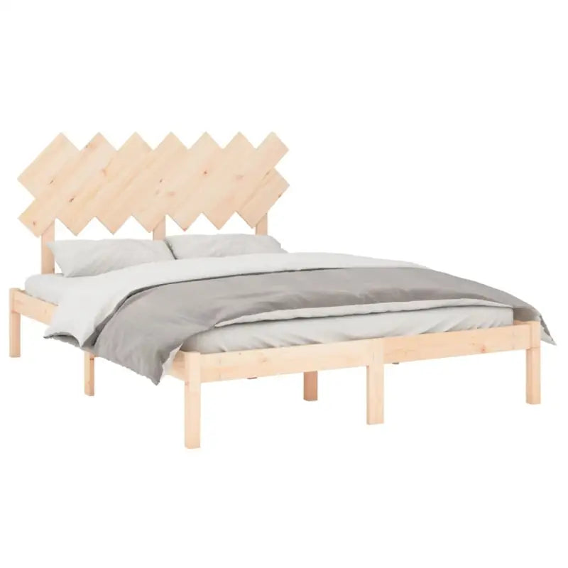 Houten bedframe van massief grenenhout met levering bevat - Bedden & bedframes