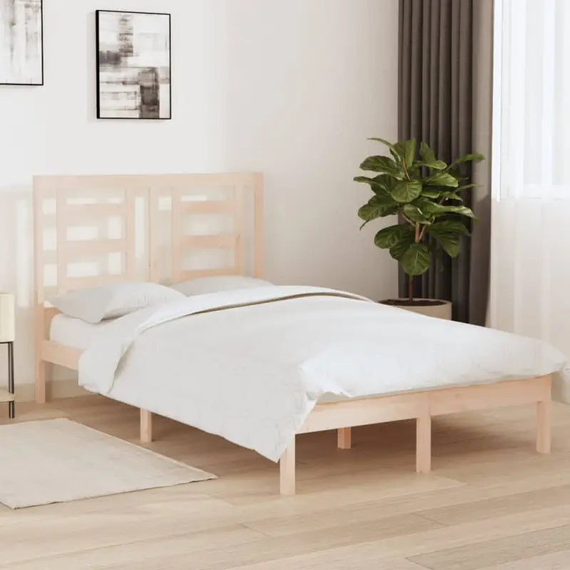 Houten bedframe van massief grenenhout met levering bevat - Naturel / 120 x 200 cm - Bedden & bedframes