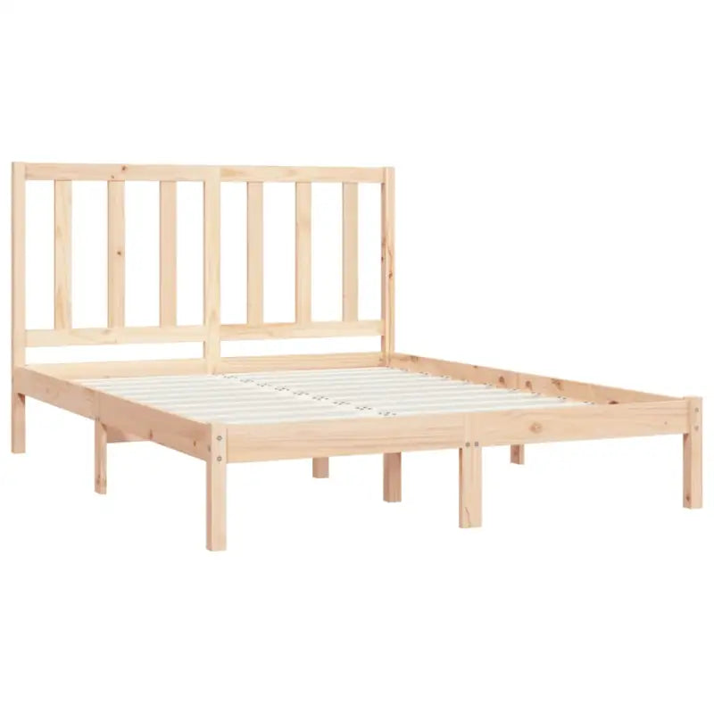 Houten bedframe van massief grenenhout met tijdloos design - Bedden & bedframes