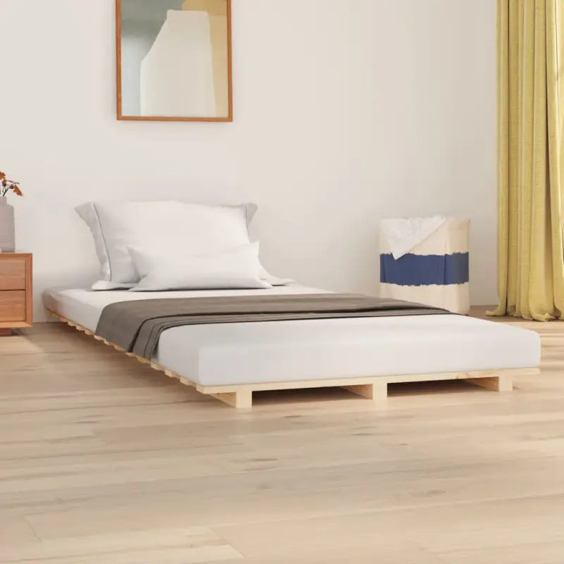 Houten bedframe van massief grenenhout voor een goede nachtrust - Naturel / 90 x 190 cm - Bedden & bedframes