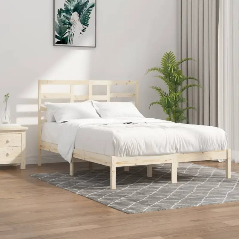 Houten bedframe van massief grenenhout voor een moderne slaapkamer - Bedden & bedframes