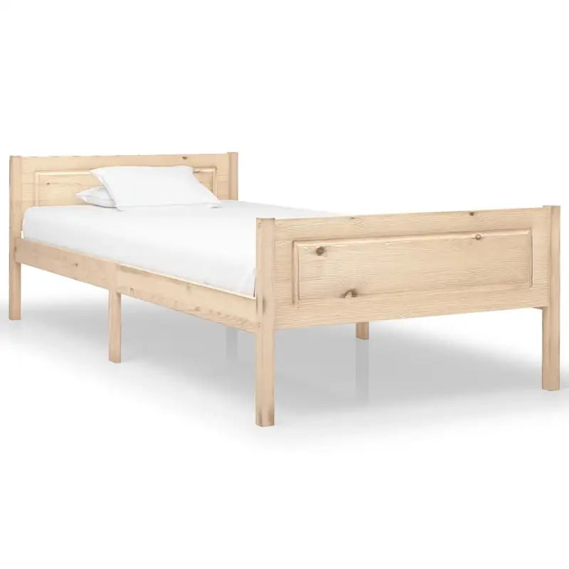 Houten bedframe van massief grenenhout voor een moderne slaapkamer - Bruin / 100 x 200 cm - Bedden & bedframes