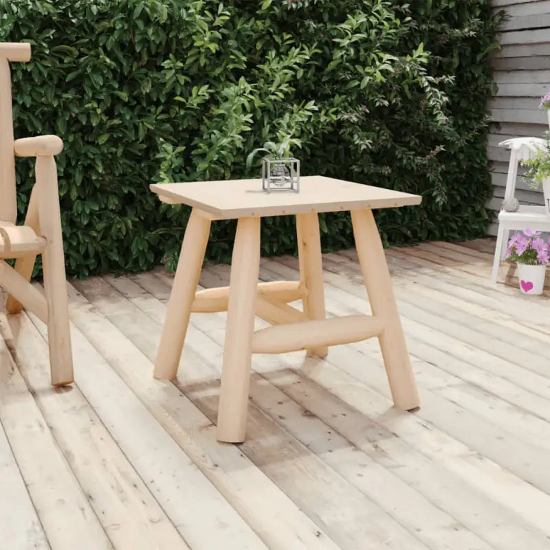 Houten bijzettafel van massief vurenhout met houten frame - Naturel / 1 / Vierkante tafel - Modulaire tuinbanken