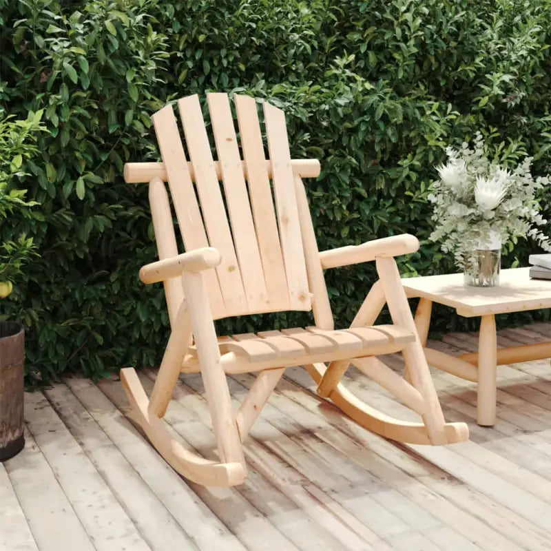 Houten bijzettafel van massief vurenhout met houten frame - Naturel / 1 / Fauteuil - Modulaire tuinbanken
