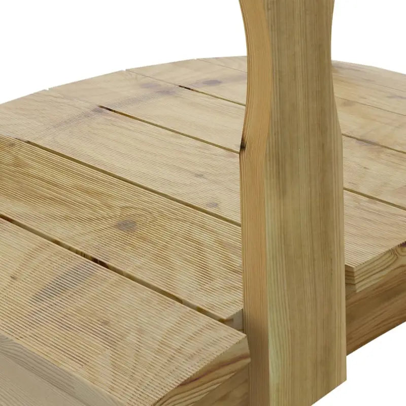 Houten brug van massief grenenhout voor de tuin - 110 x 74 x 105 cm / Met leuning - Tuinbruggen