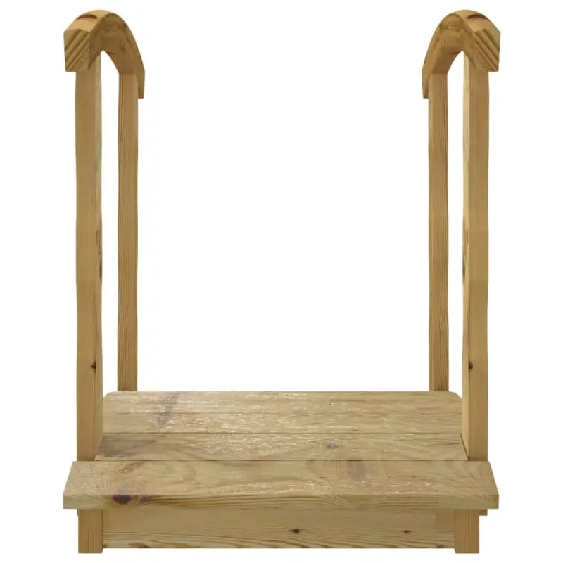 Houten brug van massief grenenhout voor de tuin - 110 x 74 x 105 cm / Met leuning - Tuinbruggen