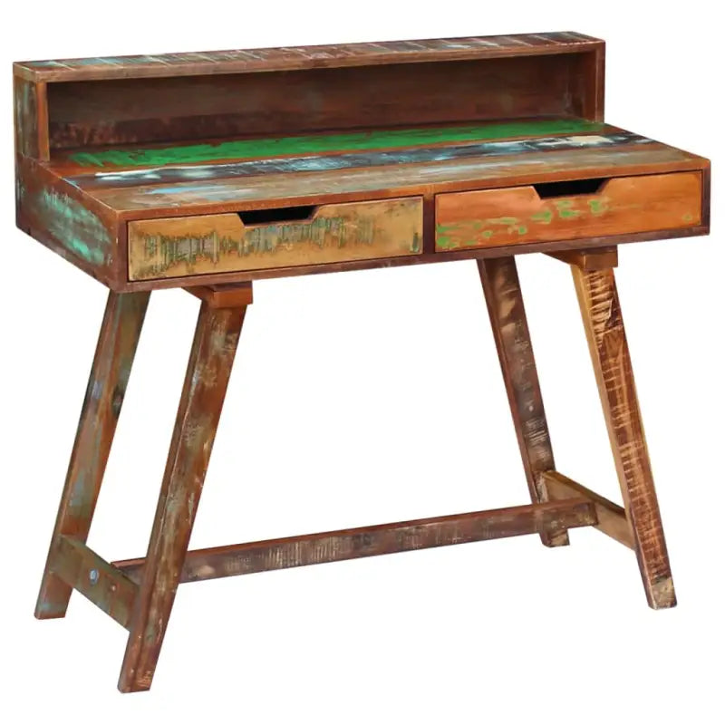 Houten bureau in vintage stijl van massief gerecycled hout - Bureaus