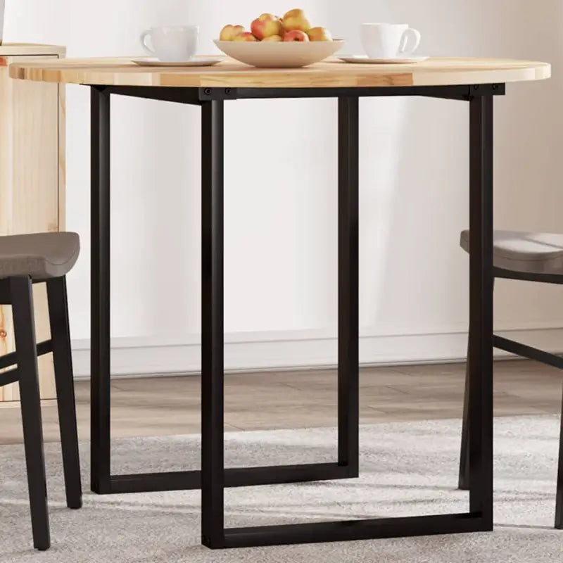 Houten bureaublad met massief acaciahout en afgeronde vorm - Naturel (onafgewerkt) / Ø 90 x 2 cm / 1 - Tafelbladen