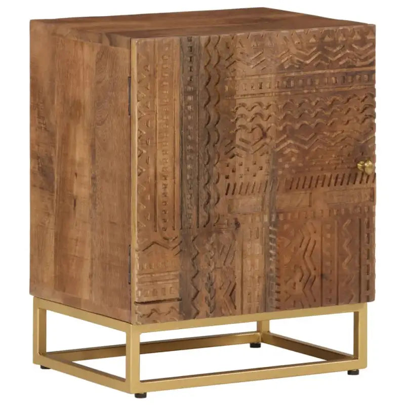 Houten cd en dvd kast van massief mangohout met tijdloze uitstraling - 40 x 30 x 50 cm / 1 - Cd- & dvd-kasten