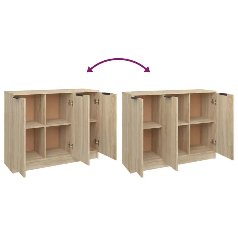 Houten Dressoir met bewerkt hout en stevig blad voor moderne charme - Dressoirs & buffetkasten