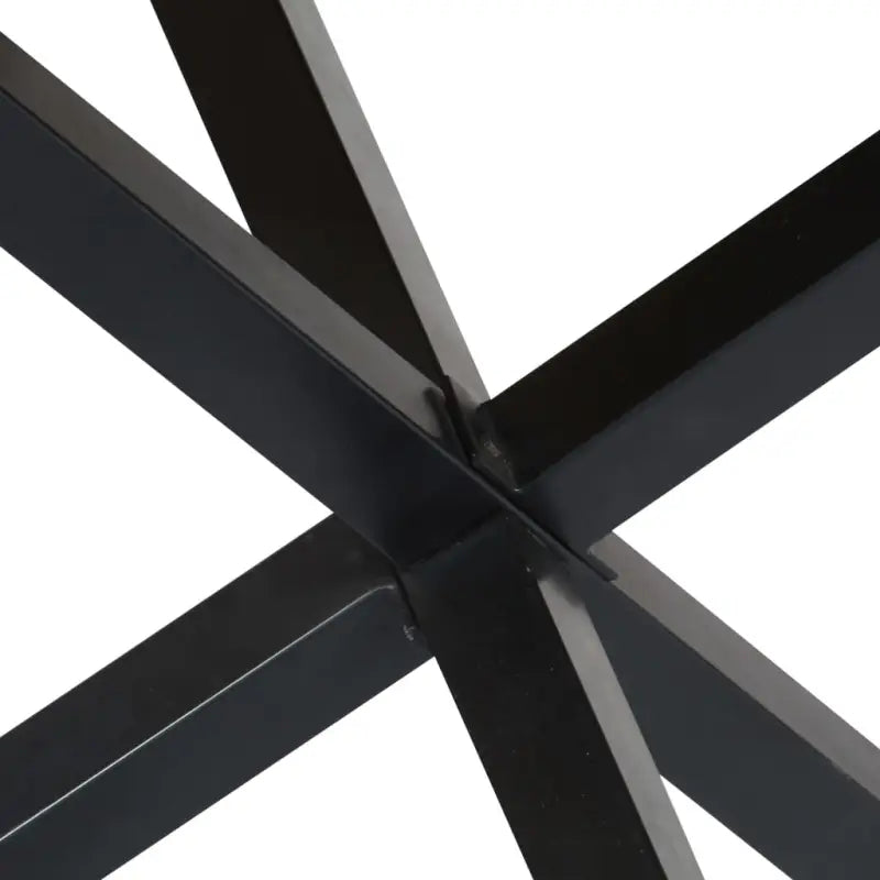 Houten eettafel met massief mangohout en 3-potige basis - Eettafels