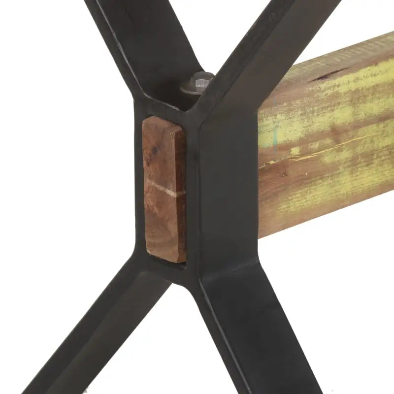 Houten eettafel van massief gerecycled hout in industriële stijl - Eettafels