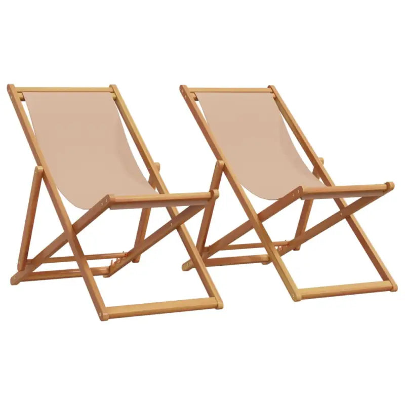 Houten frame tuinstoel voor tuin strand en camping - Taupe / 2 / Zonder armleuning - Tuinstoelen