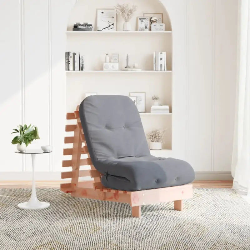 Houten futon slaapbank met verstelbare rugleuning voor comfort en veelzijdigheid - Natuurlijk douglashout / 60 x 206 x