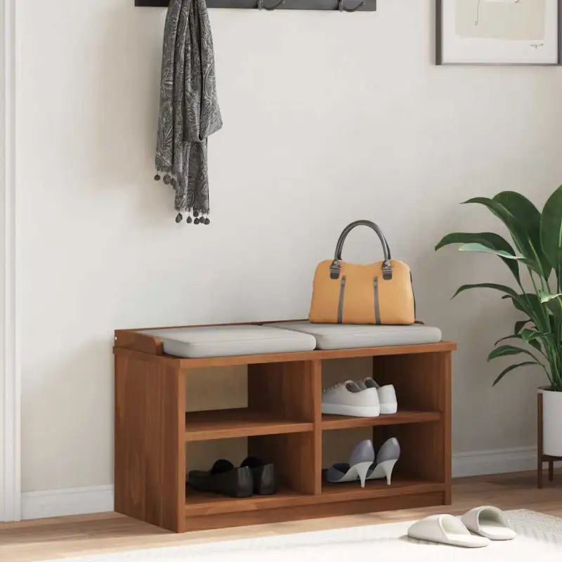 Houten gangbank met massief grenenhout en rustieke charme - Opberg- & halbankjes