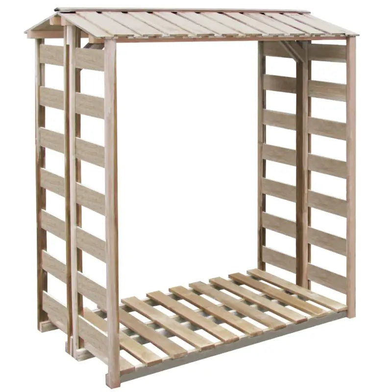 Houten haardhoutopslag voor duurzame en efficiënte opslag - 150 x 90 x 176 cm - Brandhoutrekken