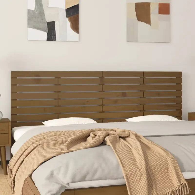 Houten hoofdborden en voetborden van massief grenenhout voor slaapkamer - Honingbruin / 206 x 63 cm / 1 - Hoofdborden
