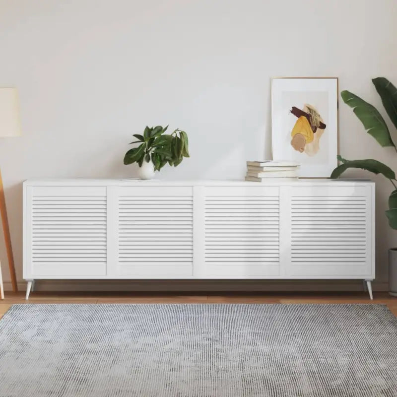 Houten kastdeuren van massief grenenhout met lamellen voor luchtcirculatie - Wit / 61.5 x 59.4 cm / 4 - Kastdeuren