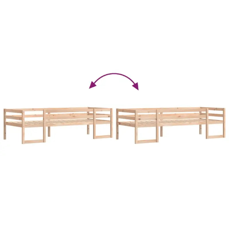 Houten kinderbedframe van massief grenenhout met elegant design - Bedden & bedframes