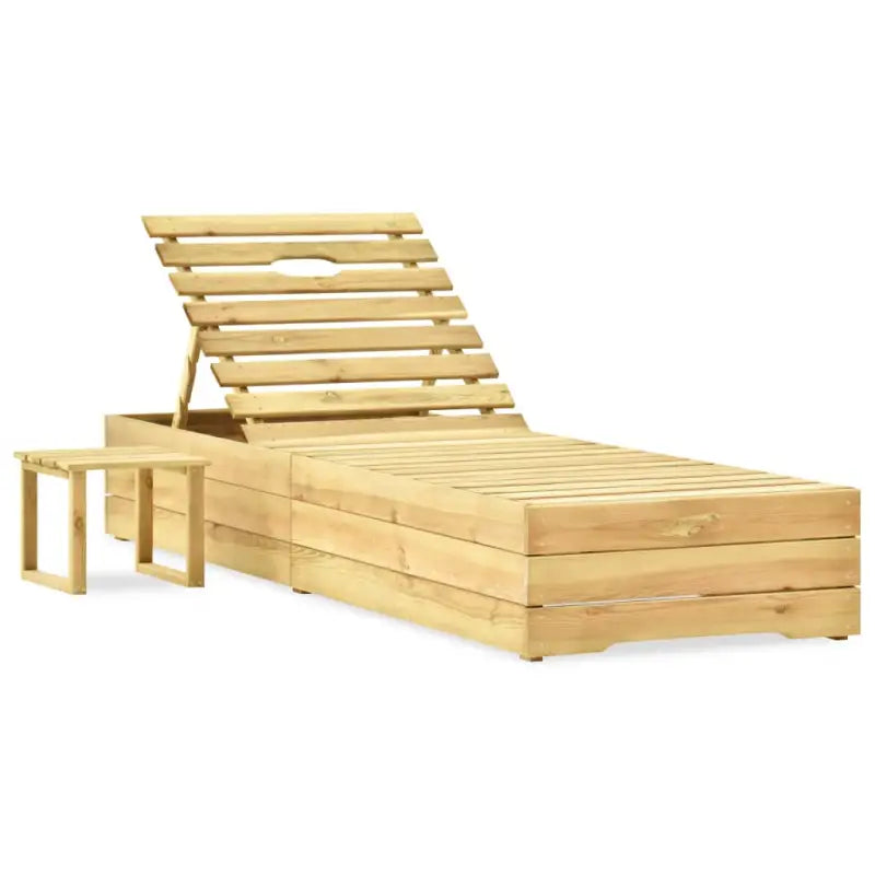 Houten loungebed voor tuin of terras met rustieke charme - Ligstoelen