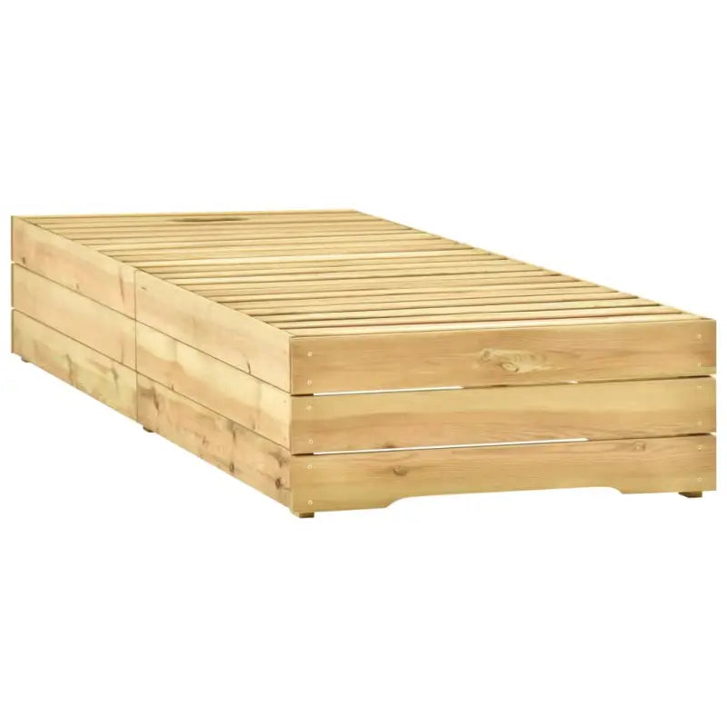 Houten loungebed voor tuin of terras met rustieke charme - Ligstoelen