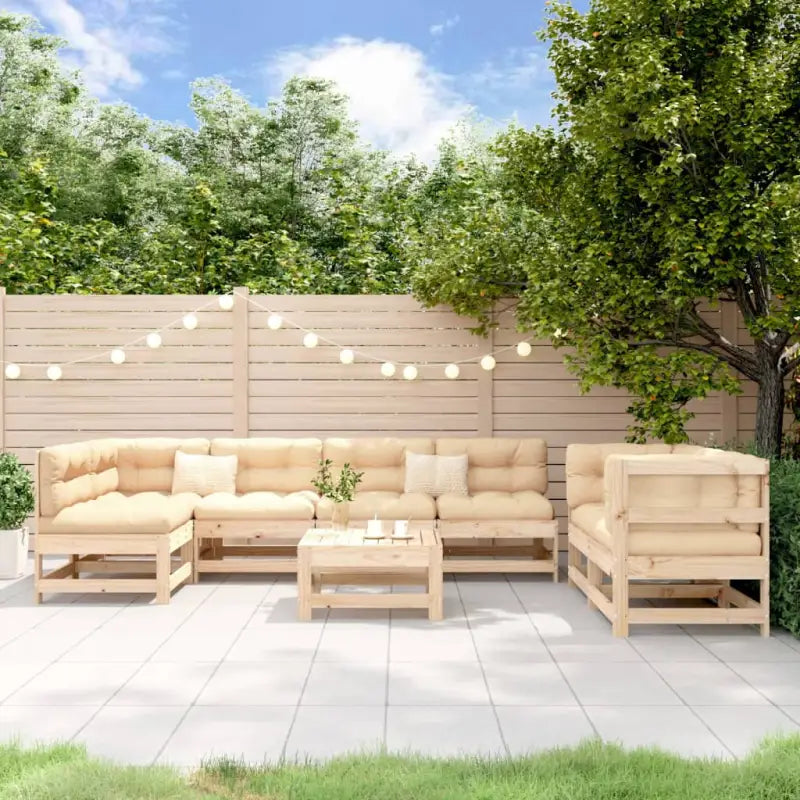 Houten loungeset in massief grenenhout voor je tuin of terras - Tuinsets