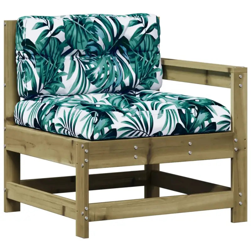 Houten loungeset met gelat ontwerp en modulair concept in geïmpregneerd grenenhout - Tuinsets