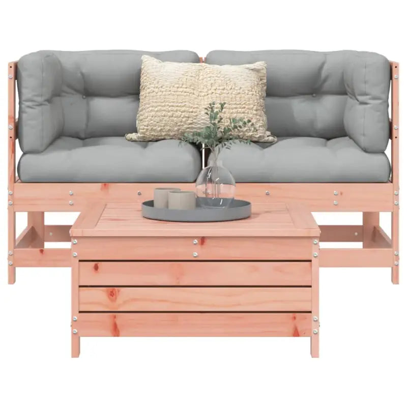 Houten loungeset met modulair ontwerp voor je tuin of terras - Natuurlijk douglashout - Tuinsets