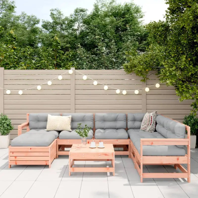Houten loungeset van massief douglas vurenhout voor tuin en terras - Tuinsets