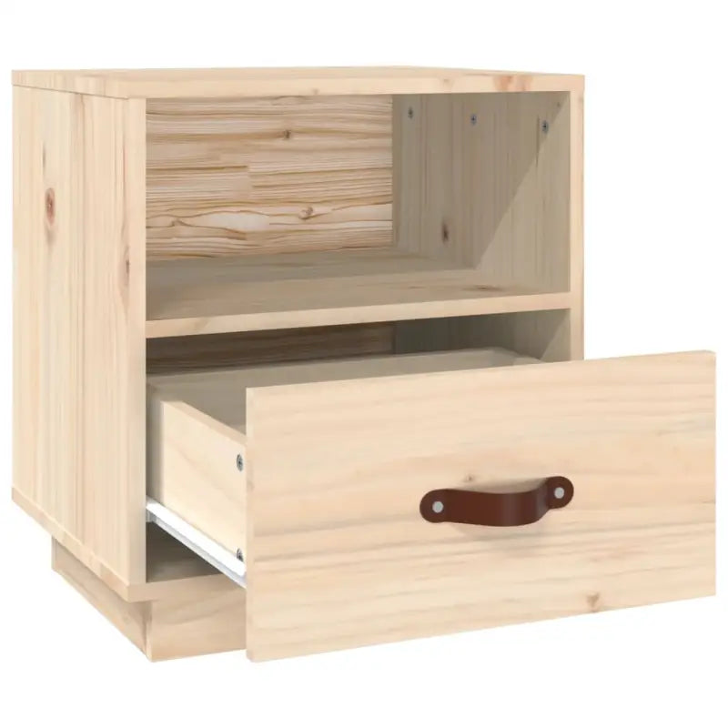 Houten nachtkastje van massief grenenhout voor decoratieve spullen - Nachtkastjes