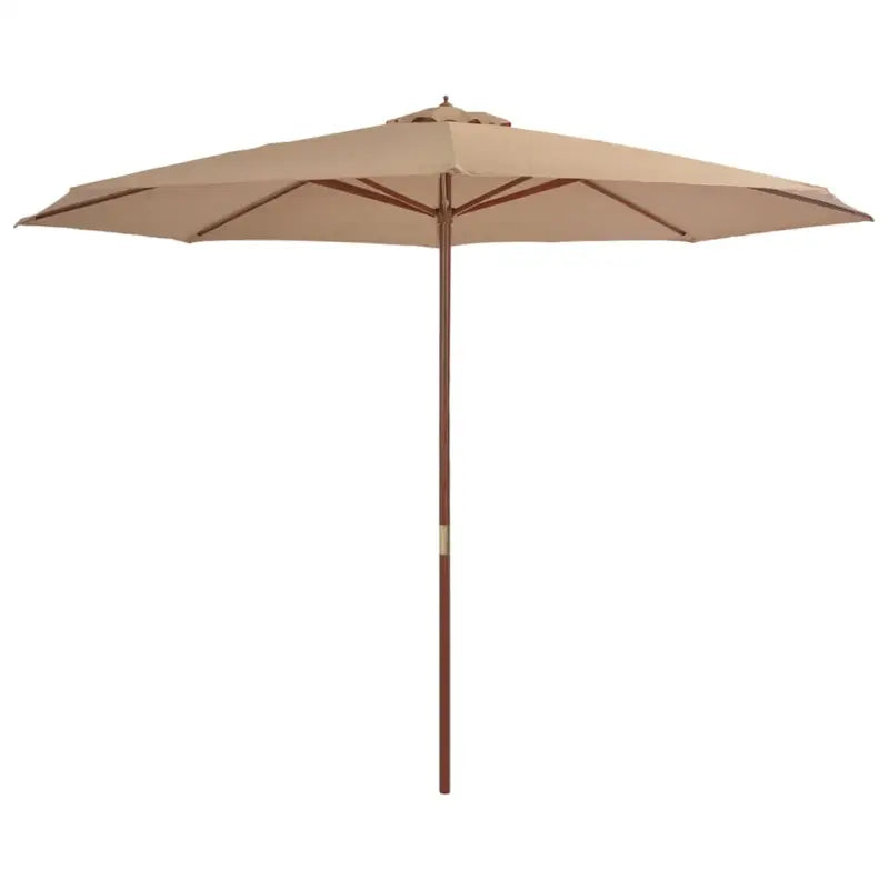 Houten paal parasol voor schaduw en UV-bescherming - Taupe / 1 - Parasols en zonneschermen
