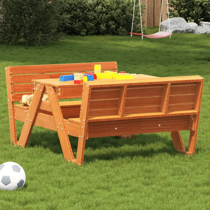 Houten picknicktafel van massief grenenhout voor kinderbaksesspellen - Tuintafels