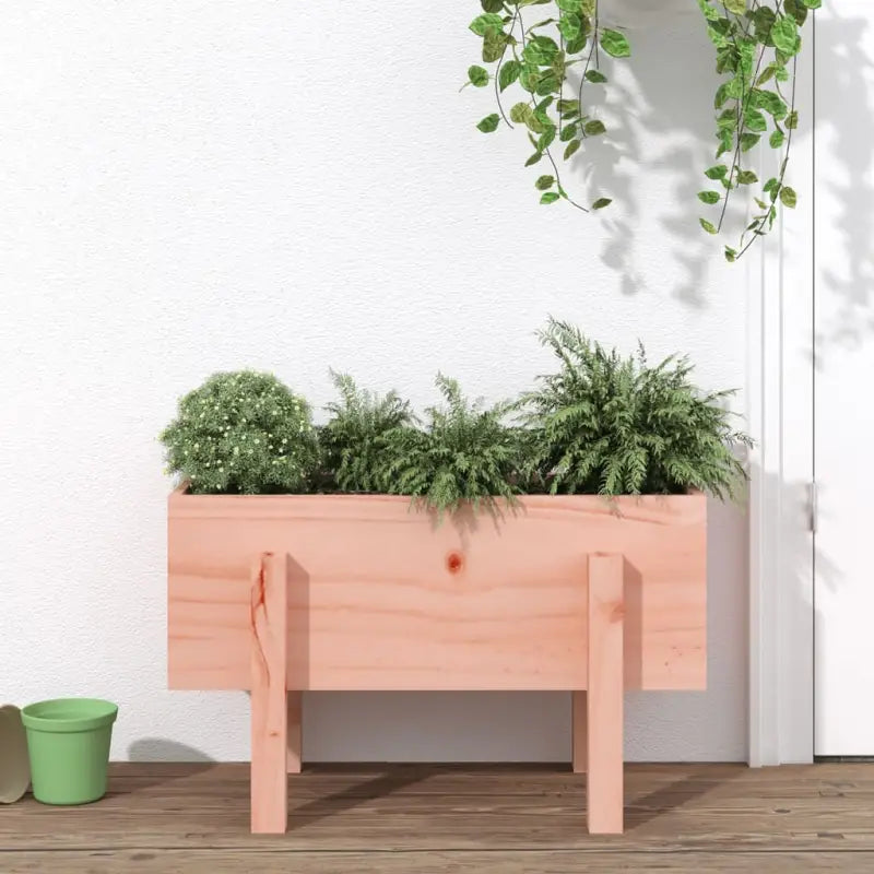 Houten plantenbak van massief grenenhout voor tuin en balkon - Natuurlijk douglashout / 62 x 30 x 38 cm / 1