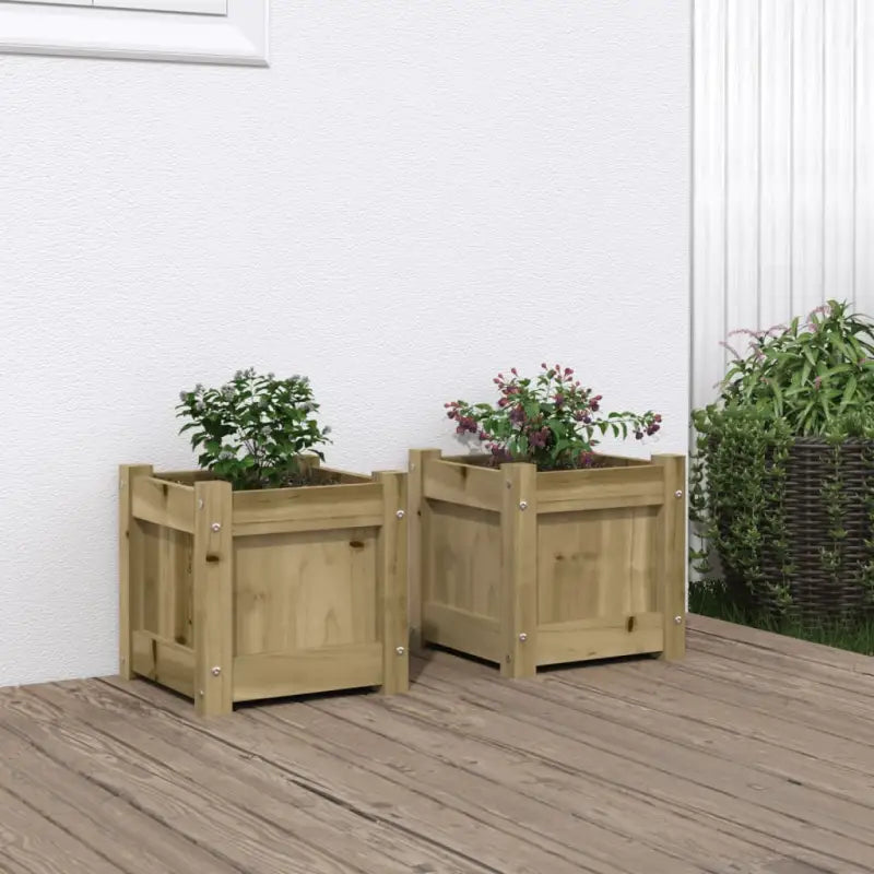 Houten plantenbakken van geïmpregneerd grenenhout voor tuin en balkon - Bloempotten & plantenbakken