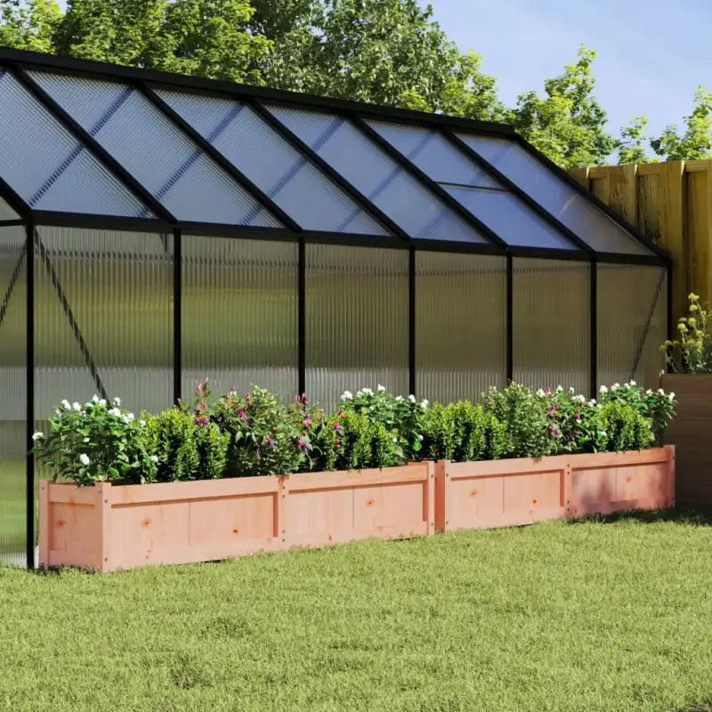 Houten plantenbakken van massief grenenhout voor tuin en balkon - Natuurlijk douglashout / 2 - Bloempotten &