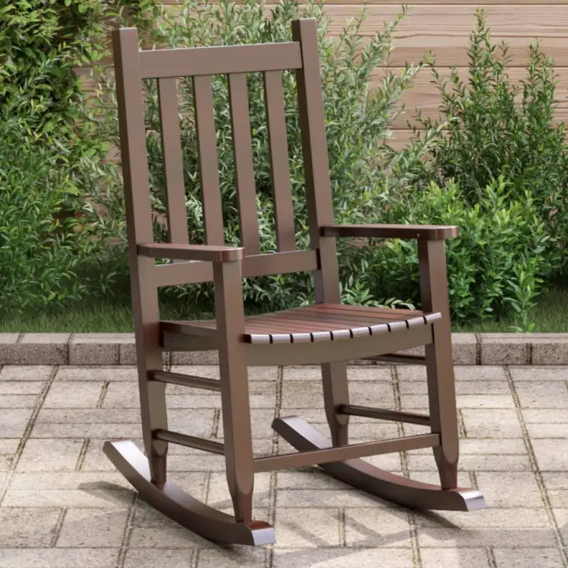 Houten Schommelstoel voor Buiten met Stevige Populierenhouten Frame - Bruin / 1 - Schommelstoelen