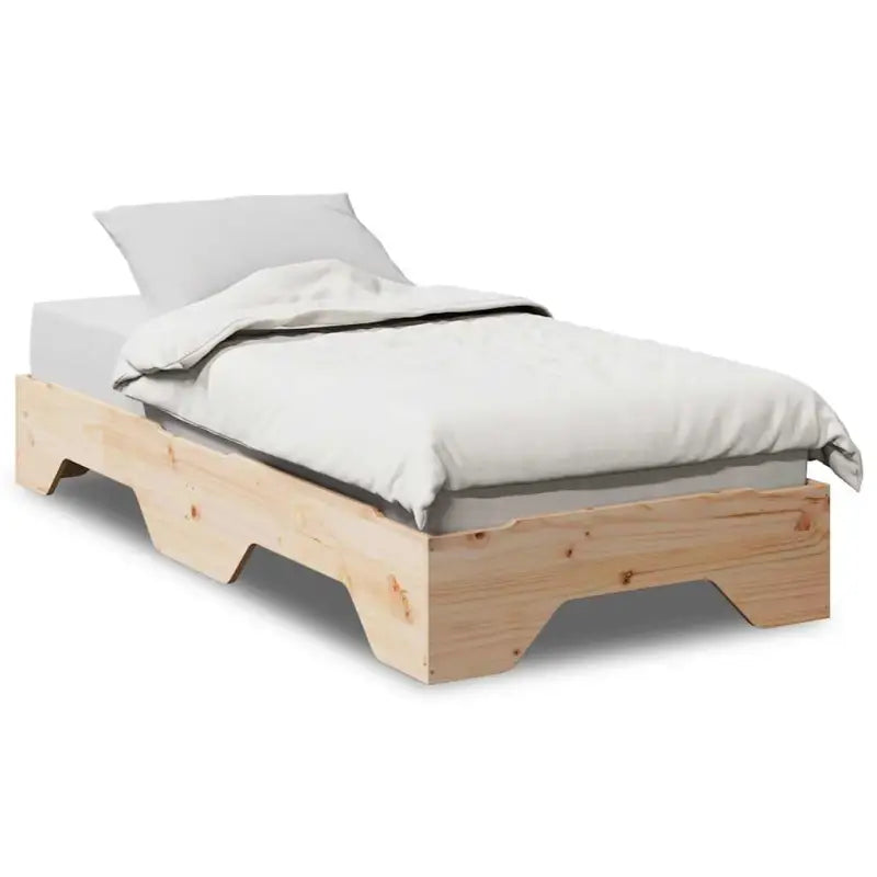 Houten stapelbaar bedframe van massief grenenhout voor twee bedden - Naturel / 80 x 200 cm - Bedden & bedframes
