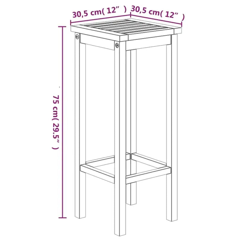 Houten tuinbarset met massief acaciahout en stevig tafelblad - Tuinsets